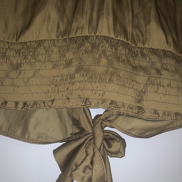 Zara Open-back Silky Blouse. Mustard. Size small - Picture 3 of 5